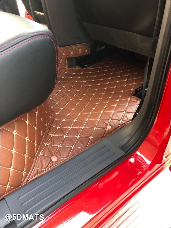 พรมปูพื้นรถยนต์ 6D MAZDA BT-50 PRO 4ประตู (2012-19) พรมหนัง6D เกรดA 12มิล เต็มคัน 3ชิ้น