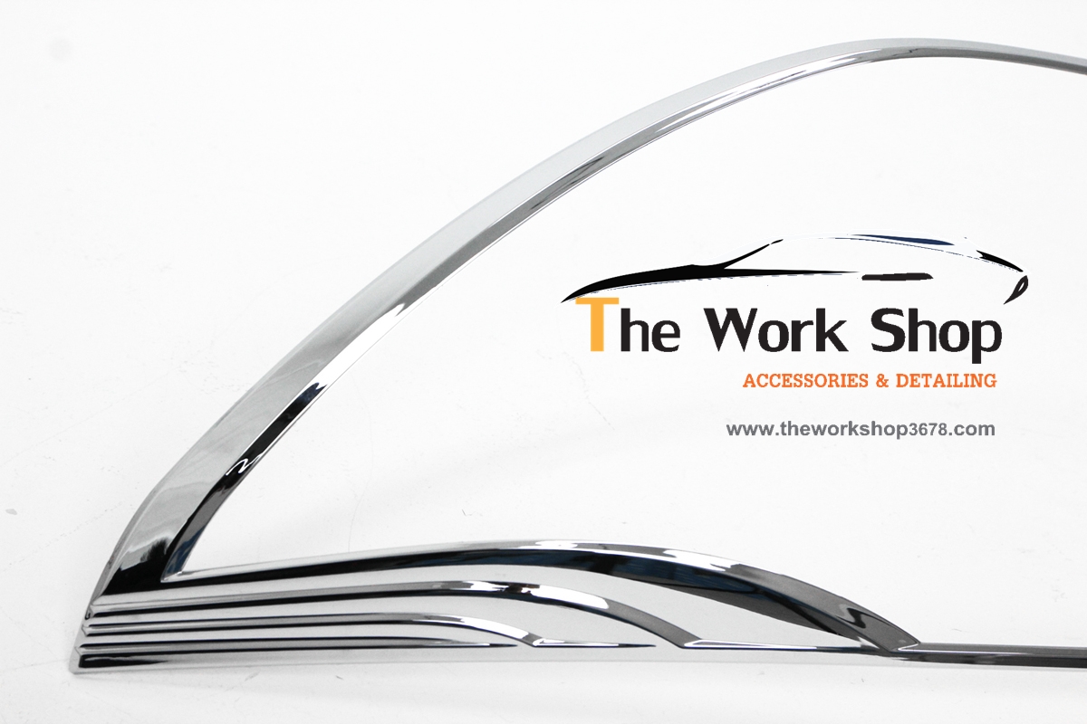 Head Lamp Garnish / Chrome Head Lamp Cover for Rio 5 Door ( โครเมี่ยมแต่งไฟคู่หน้า )