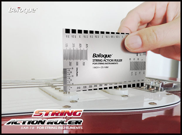 ไม้บรรทัด Setup กีตาร์ Baroque สำหรับตั้ง action / String Action Ruler