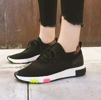 Cash fashion รองเท้า รองเท้าผ้าใบแฟชั่น รองเท้าผ้าใบผู้หญิงสไตล์เกาหลี B058