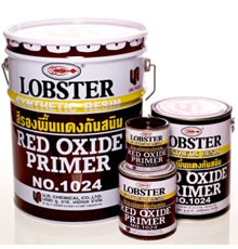 สีรองพื้นกันสนิมสีแดง 1/4 ลิตร(กป)LOBSTER