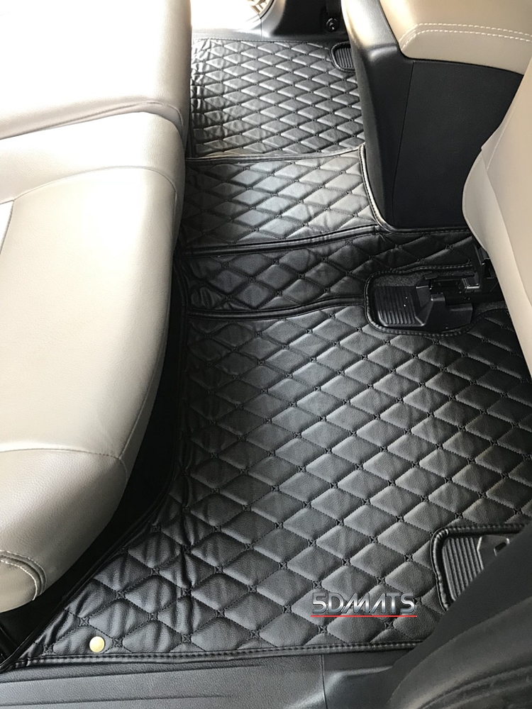 พรมปูพื้นรถยนต์ 6D หนาพิเศษ REVO 4ประตู สีดำด้ายดำ 3ชิ้น เต็มคัน