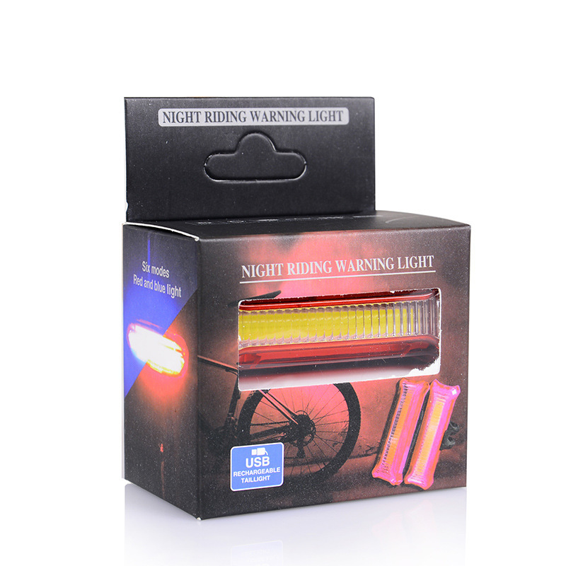 ไฟท้ายจักรยาน 3 สีสลับกัน NIGHT RIDING ชาร์ต USB