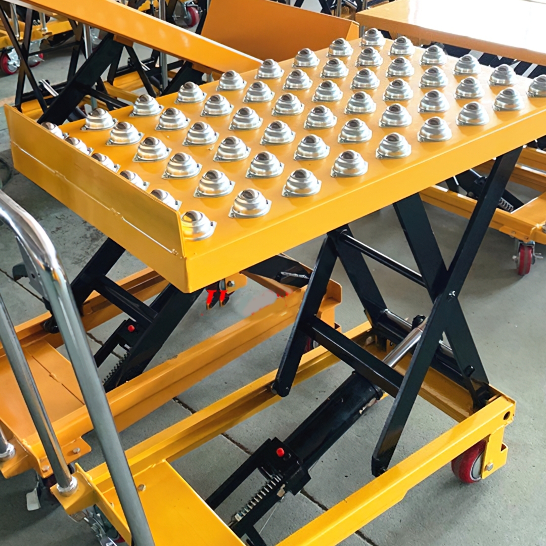 🌈รถเข็นท้องแบน ยกปรับระดับได้ รถเข็น4ล้อ รอบรับน้ำหนักได้สูงสุดถึง 1 ตัน รุ่น PT