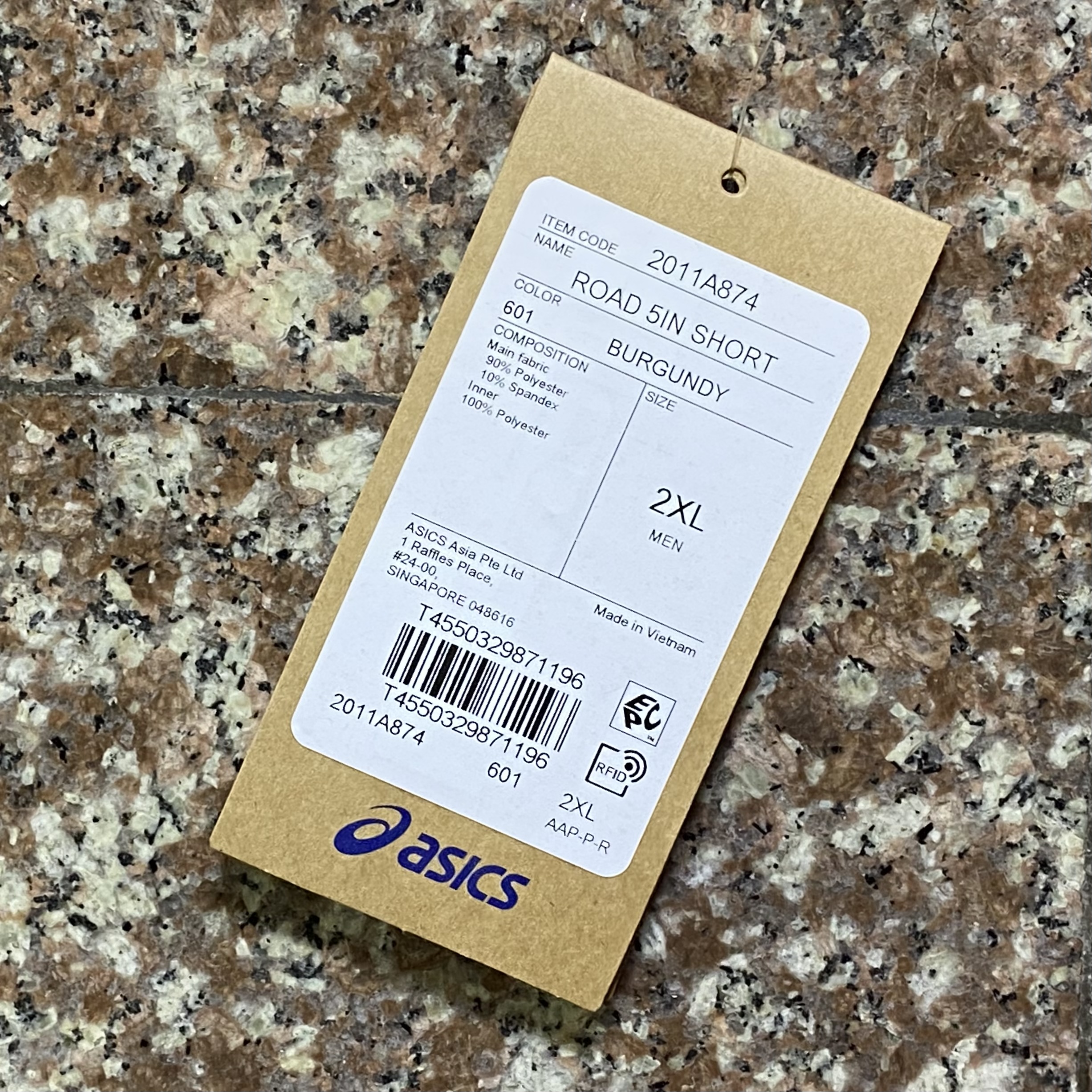 กางเกงวิ่ง ASICS Road 5” Running Shorts ‘Burgundy’ (XL)