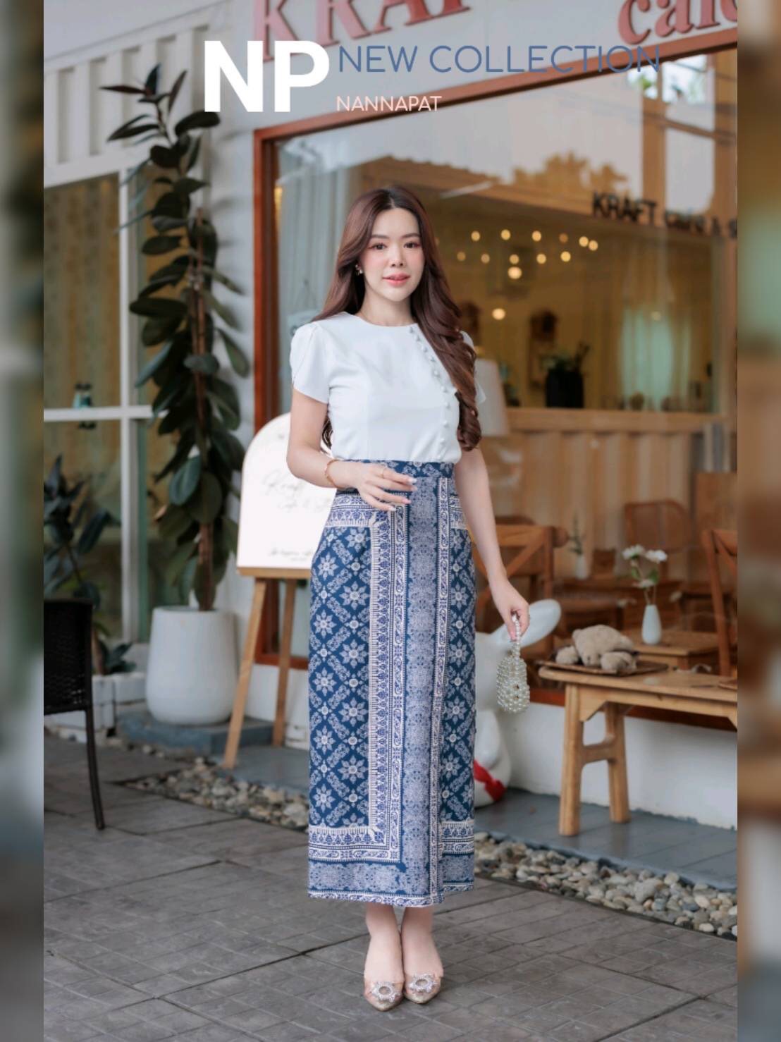 setเสื้อกับกระโปรงไทย