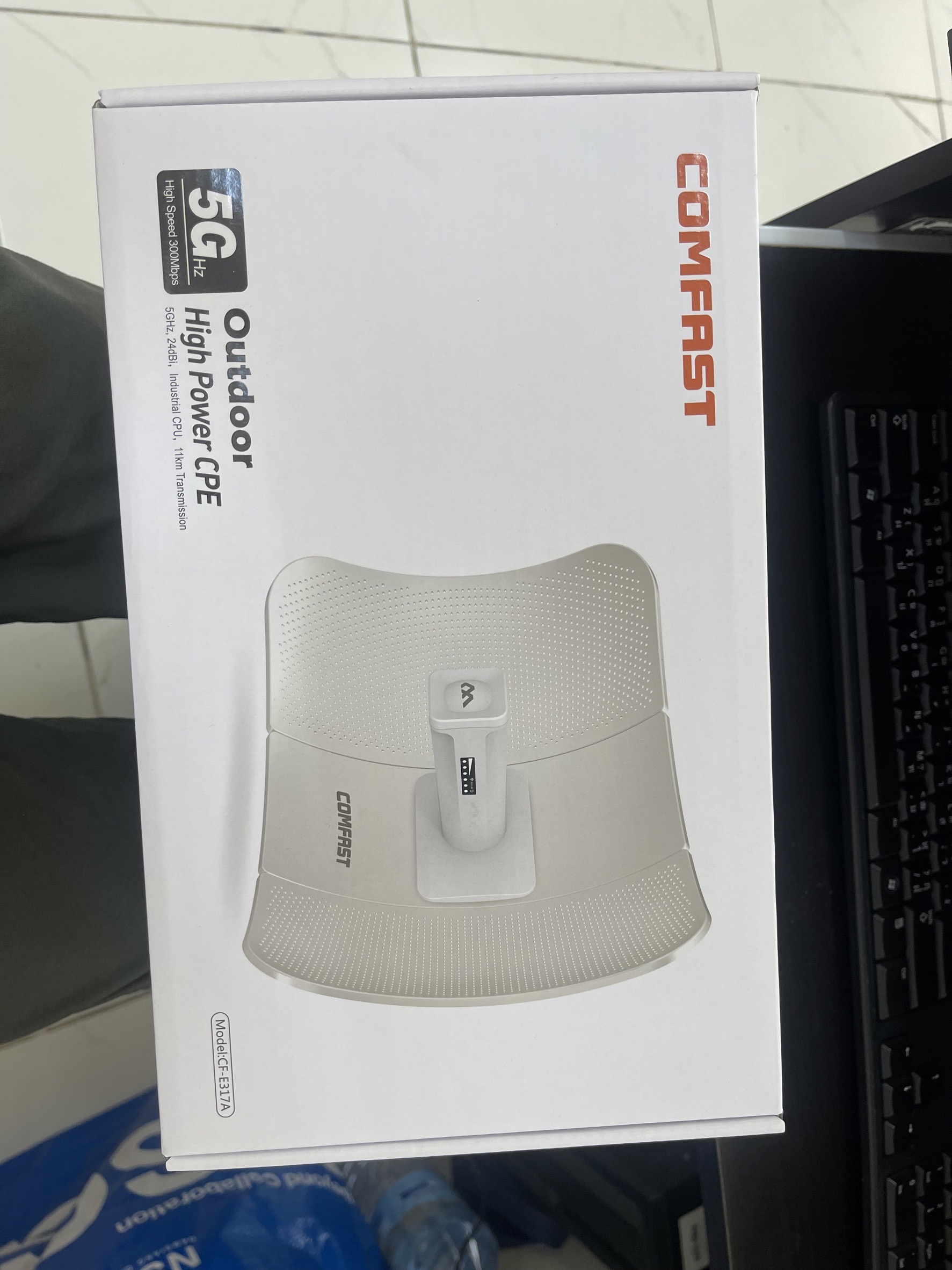 #เลิกผลิตแล้ว#18537 COMFAST 317A wifi point to point ไกลถึง 11km. เชื่อมต่อไร้สายกลางแจ้ง 5.8g ระยะไกล