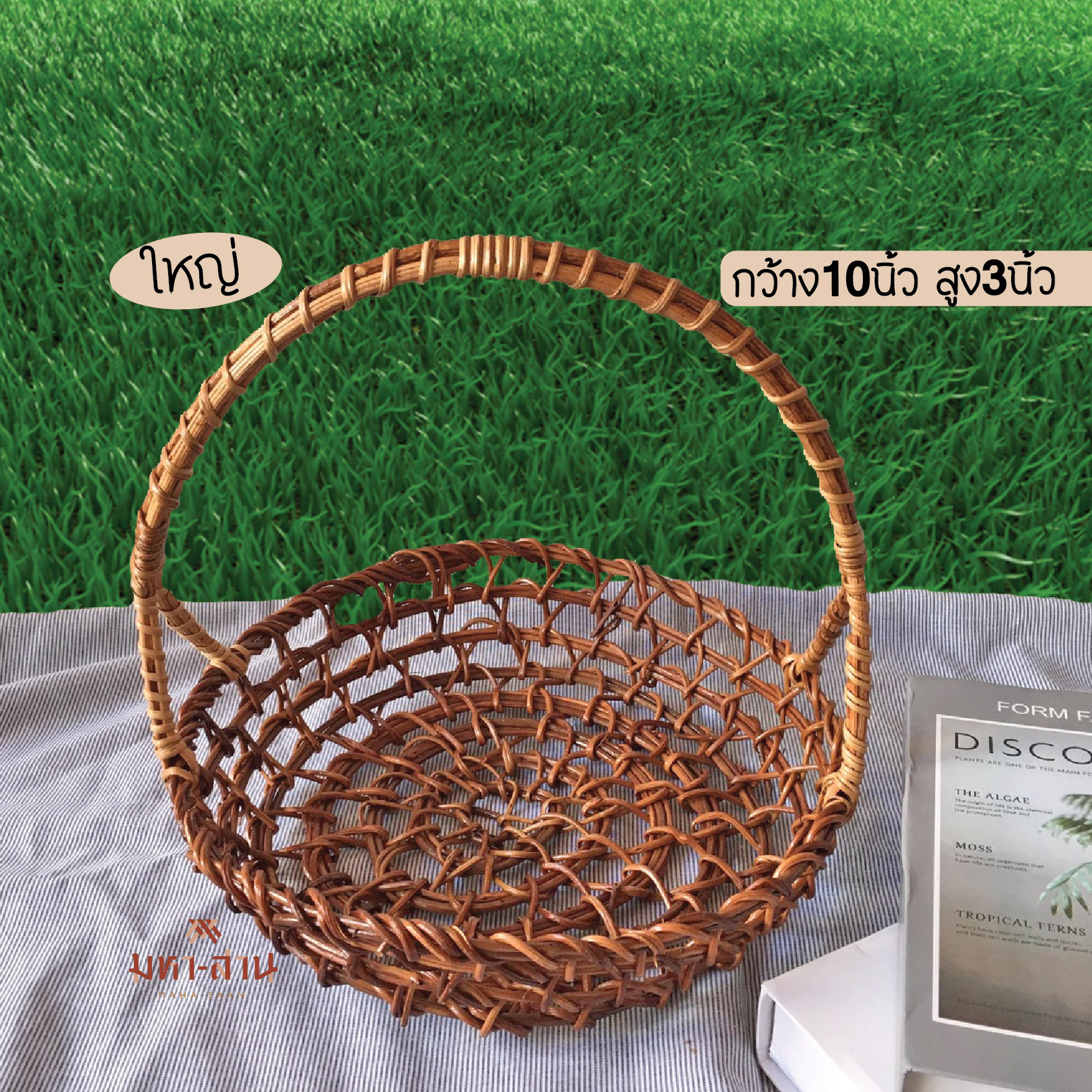 กระเช้าเถาวัลย์ กลม โปร่ง ขนาด6นิ้ว 8นิ้ว 10นิ้ว