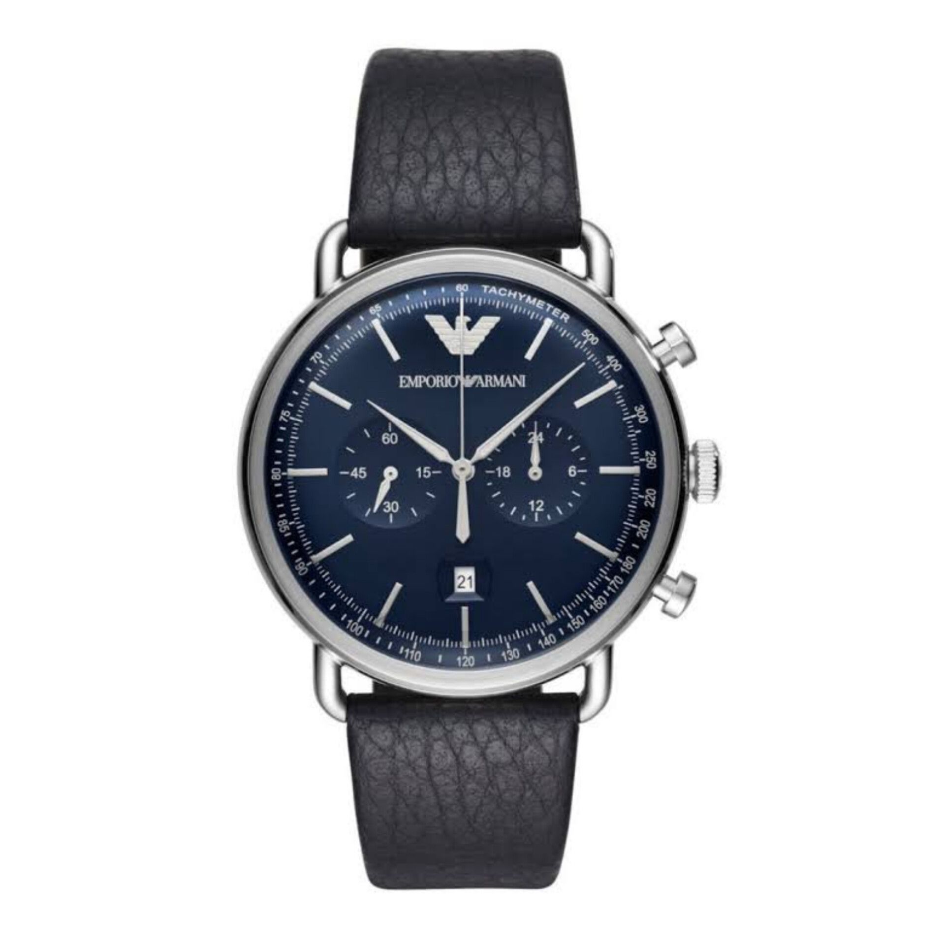 นาฬิกา Emporio Armani Aviator Chronograph Quartz Blue Dial Men's Watch AR11105 Size 43 mm