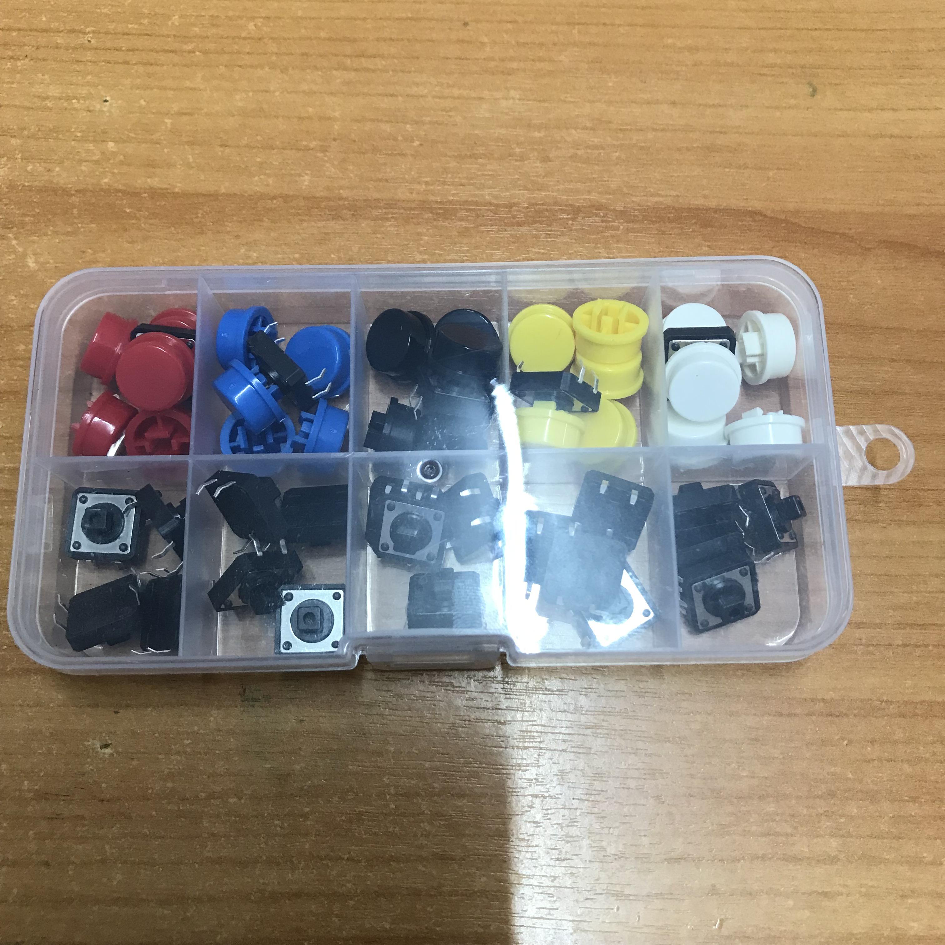 สวิตช์กดติดปล่อยดับพร้อมปุ่มกด ขนาด 12X12X7.3 มม. 4 Pin