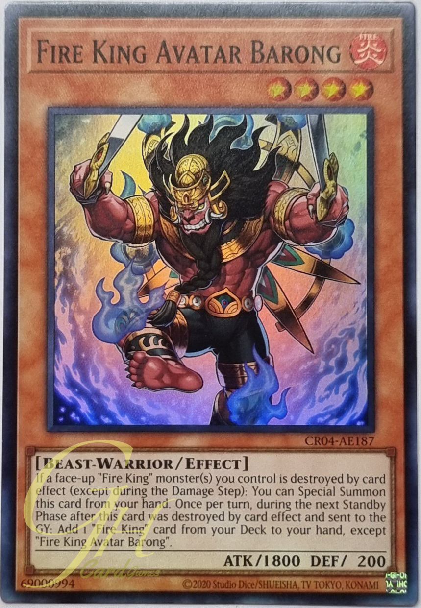 Yugioh [CR04-AE187] Fire King Avatar Barong (Super Rare)