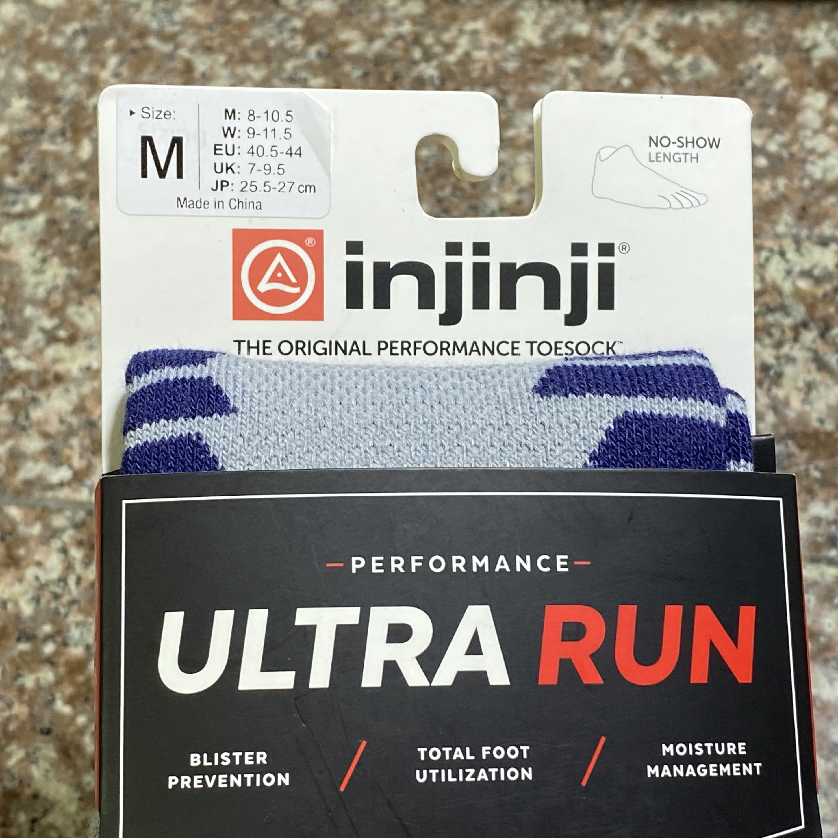 ถุงเท้าวิ่ง Injinji Performance Ultra Running Toe Socks (M)