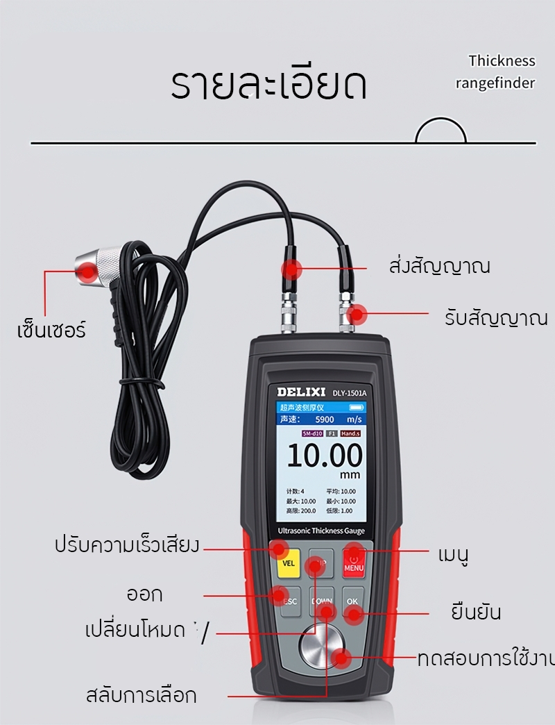18871 เครื่องวัดความหนาวัตถุ Delixi DLY-1501A