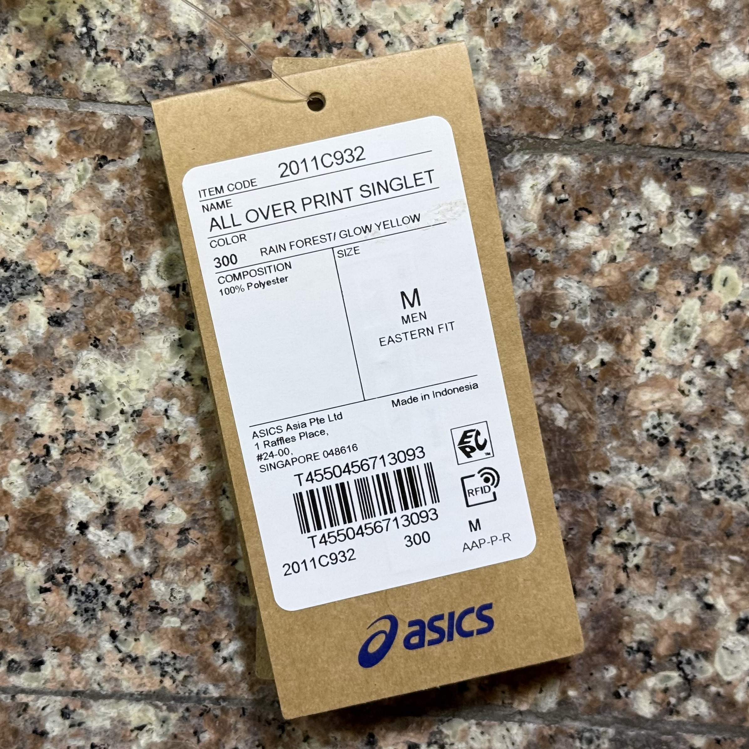 เสื้อวิ่ง ASICS All Over Print Singlet ‘RAIN FOREST’ (S,M)