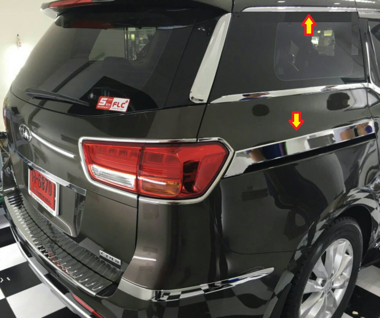 Roller Cover Sliding Door Accent For Grand Carnival 2015 4pcs (โครเมี่ยมแต่งที่เลื่อนประตูแบบใหม่มี 4 ชิ้น)