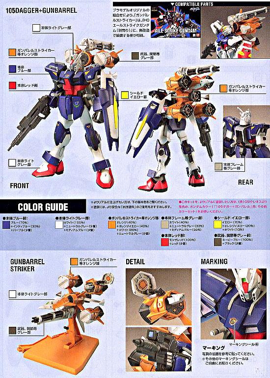 HG 1/144 105DAGGER + GUNBARREL