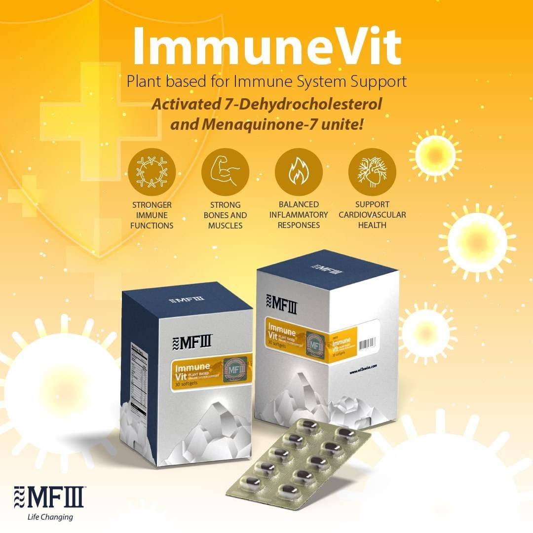ImmuneVit vitamin synergy to strengthen your bones, arteries, and heart. 30 softgels