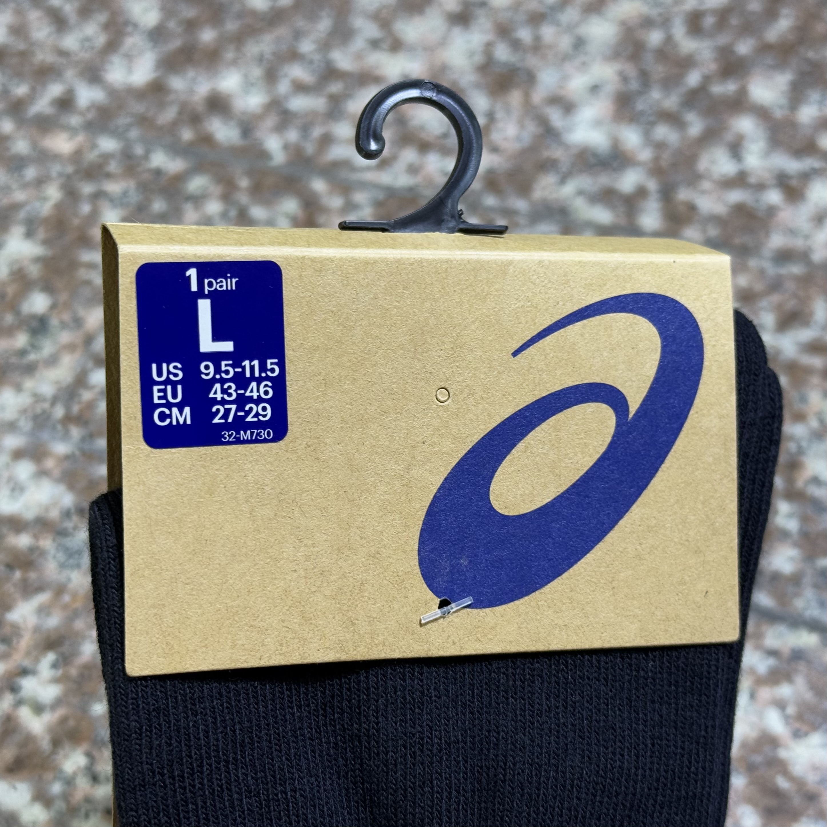 ถุงเท้า ASICS Court FF Crew Socks ‘BLACK’ (M,L)