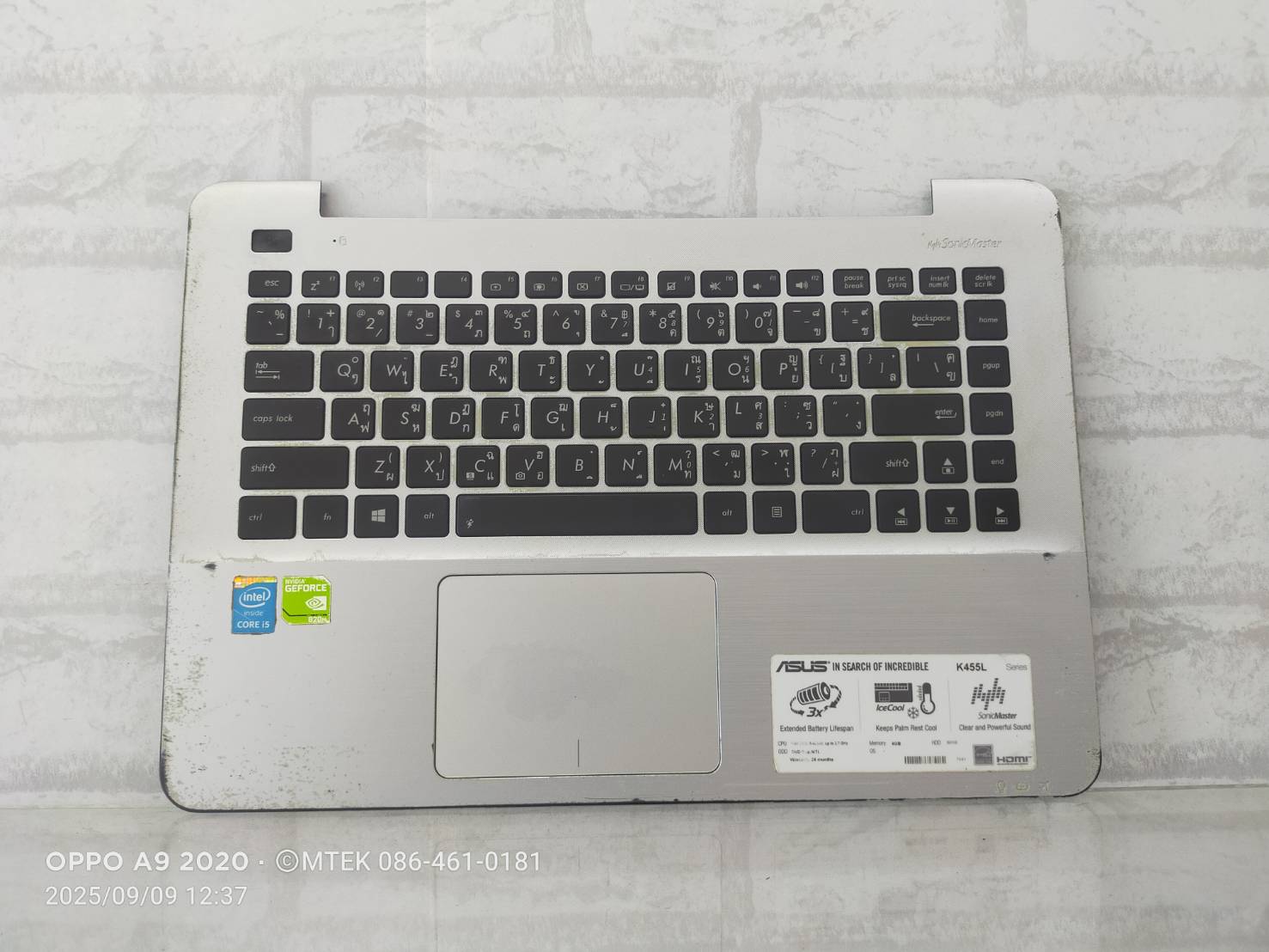 MT09416 บอดี้บนโน๊ตบุ๊ค ASUS X455 X455L - 13NB0622AP0341 Mainboard Palm Rest (มีรอยการใช้งาน สินค้ามือสอง) 2