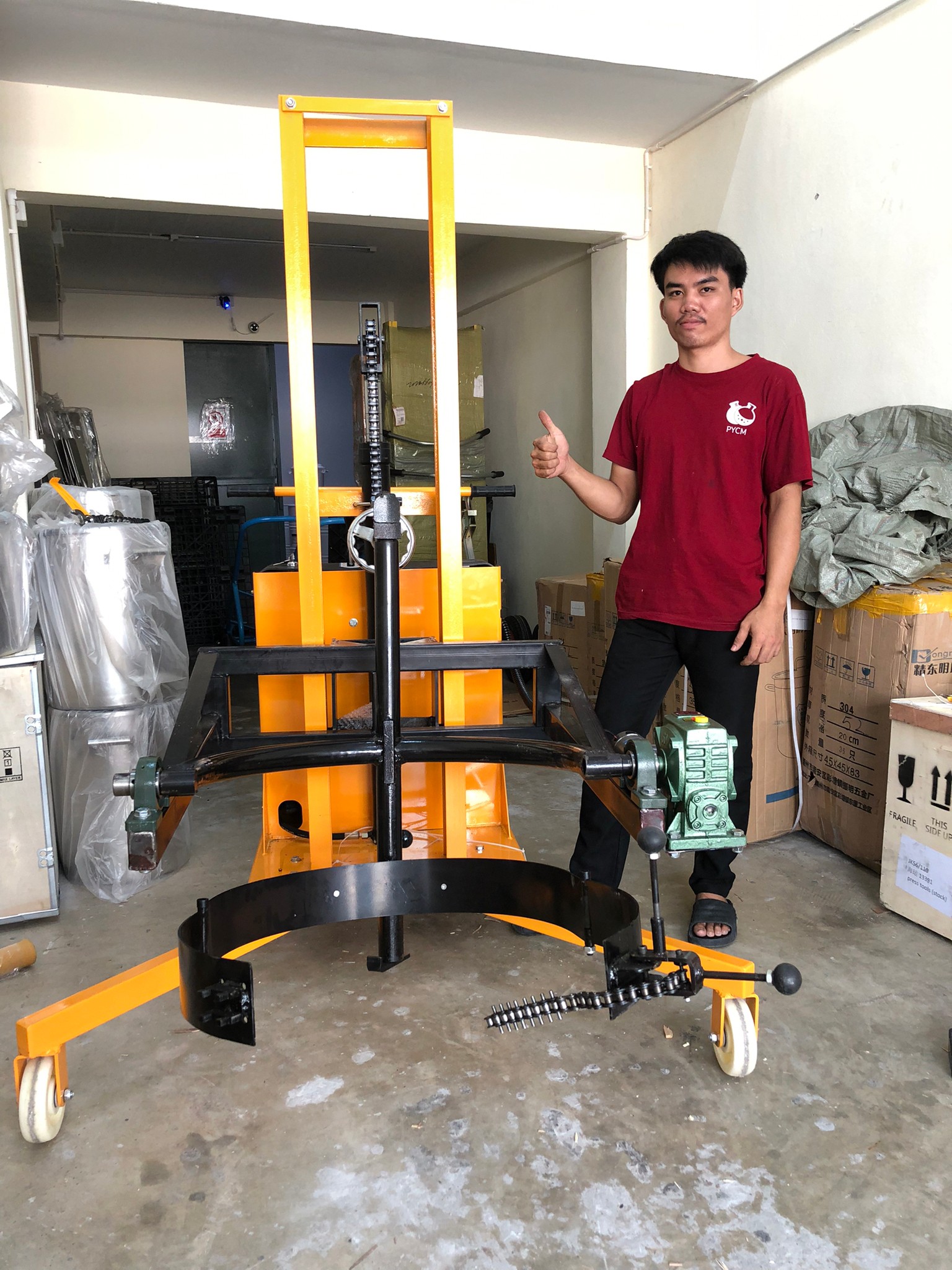 รถยกถังน้ำมันไฟฟ้าและรถยกถังน้ำมันหมุนเทไฟฟ้า รุ่น DT300/DTF300 Electric Drum Stacker