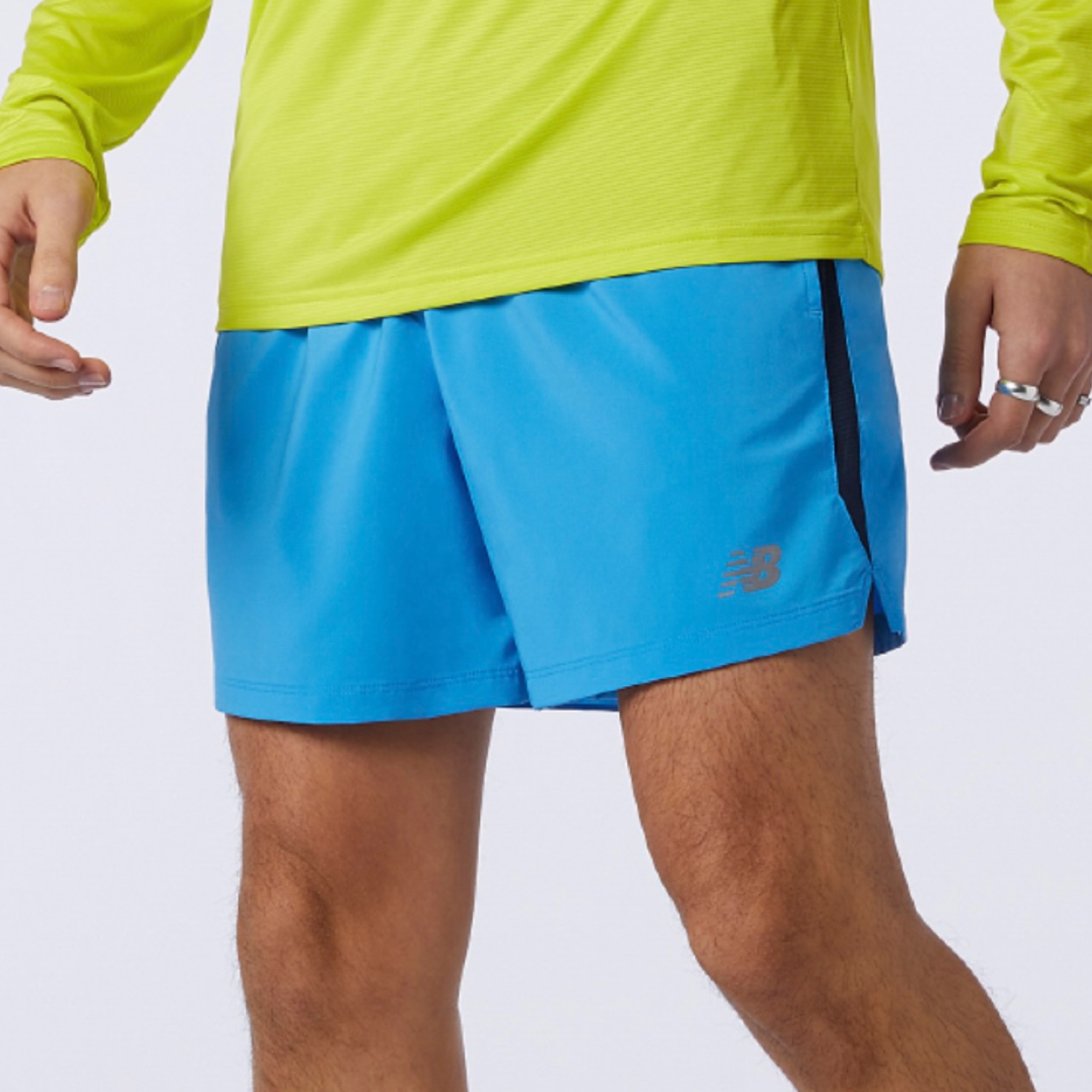 กางเกงวิ่ง New Balance Accelerate 5” Running Shorts ‘Cyan’ (L)