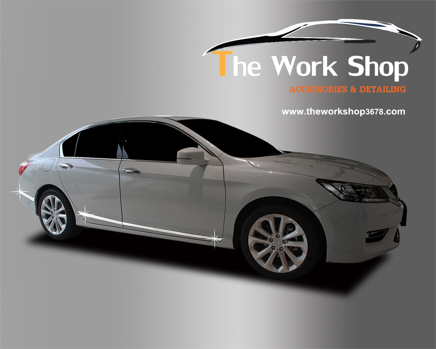 Side Skirt Accent for Accord All New - โครเมี่ยมแต่งชายประตู