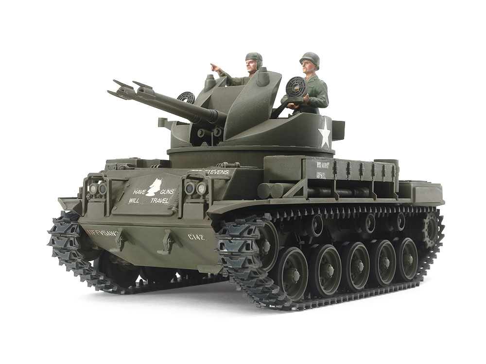 1/35 U.S. SELF-PROPELLED A.A. GUN M42 DUSTER (w/3 FIGURES)