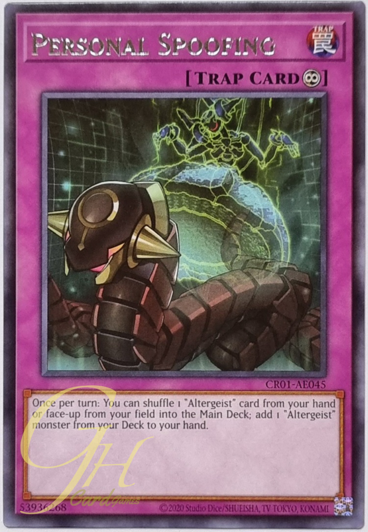 Yugioh [CR01-AE045] Personal Spoofing (Rare)