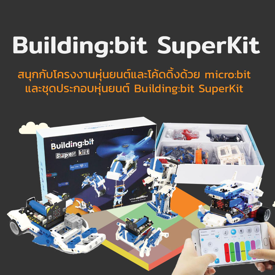 Building:bit Super kit ชุดเรียนรู้และสร้างโครงงานแบบสนุกสนาน พร้อมแผง Micro Bit