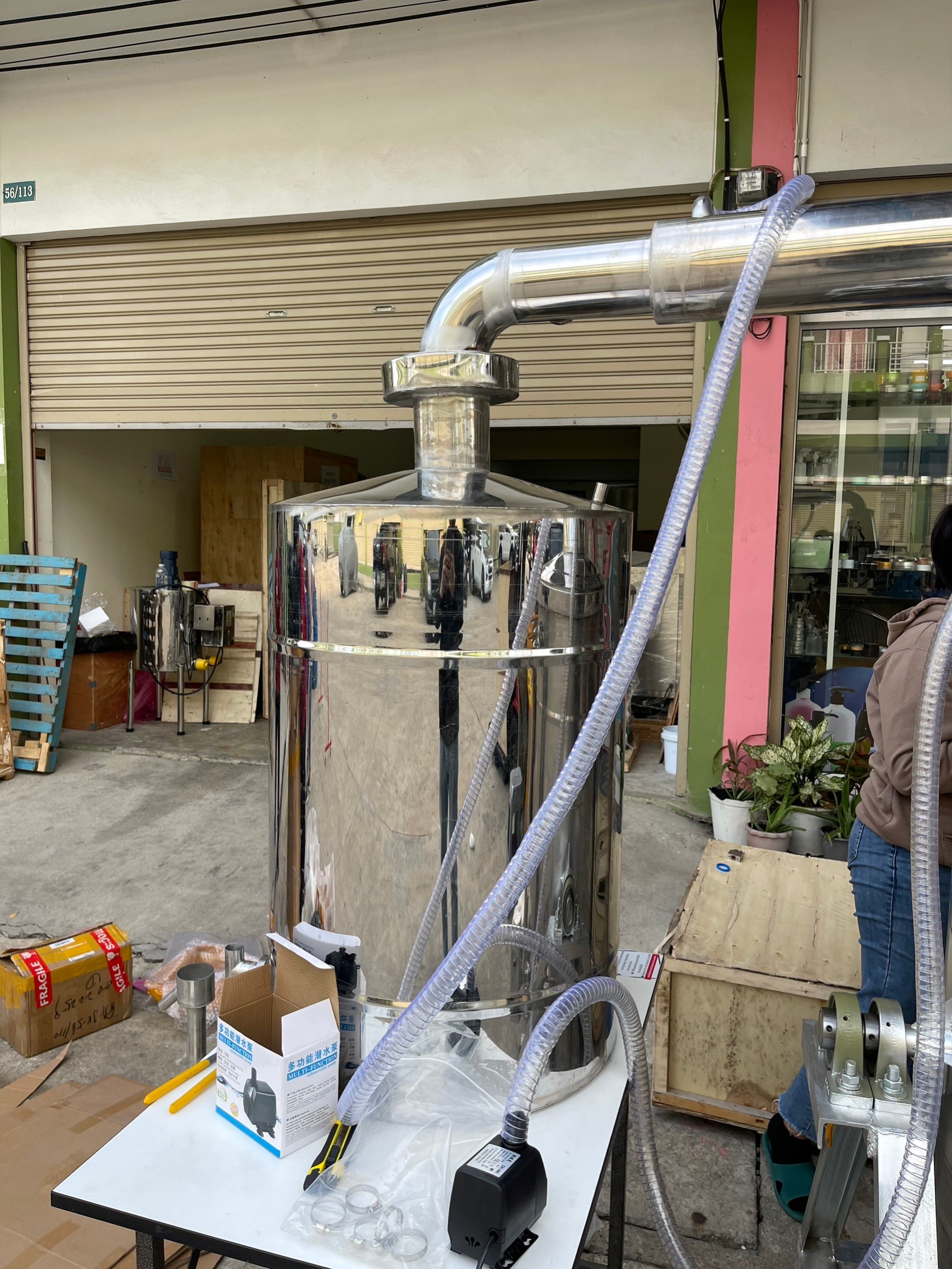 HNXS-01 หม้อกลั่นสแตนเลส 304 310/450/770/885 ลิตร