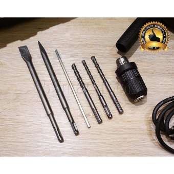 BOSTA สว่านโรตารี่ เจาะกระแทก 2-26 900W รุ่นท๊อป (เปลี่ยนหัวได้) มีระบบเจาะกระแทก 3 ระบบ พร้อมดอกเจาะ 5 ดอกในชุด
