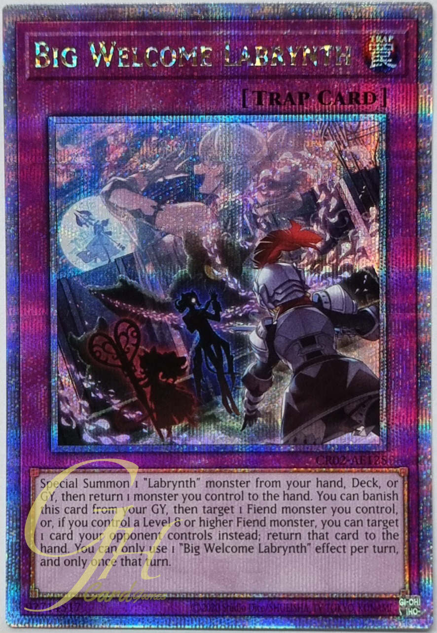 Yugioh [CR02-AE125] Big Welcome Labrynth (Quarter Century Secret Rare)