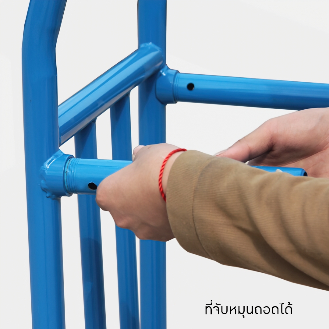 DD2 รถเข็นของตลาด 2ล้อหลังตรง มีทั้งแบบล้อตันกับล้อเติมลม รับน้ำหนักได้สูงถึง 500 Kg.