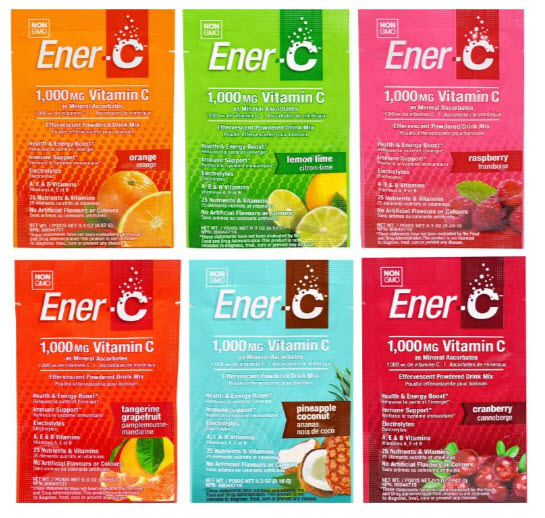 Ener-C, Vitamin C, Effervescent Powdered Drink Mix, Variety Pack, 6 Packets
