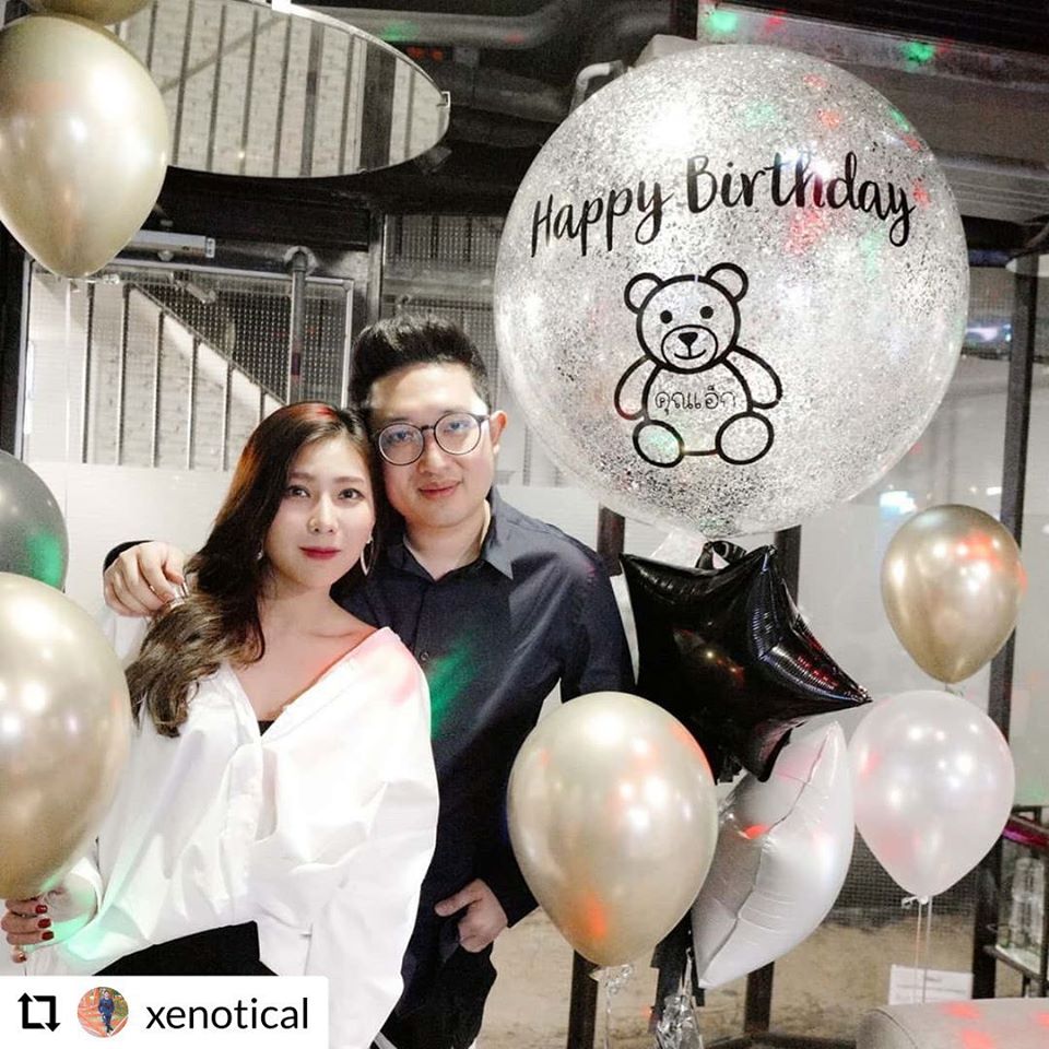 Happy Birthday 36-inch Silver (1pcs) / ลูกโป่ง 36 นิ้ว สีเงิน (1ใบ)