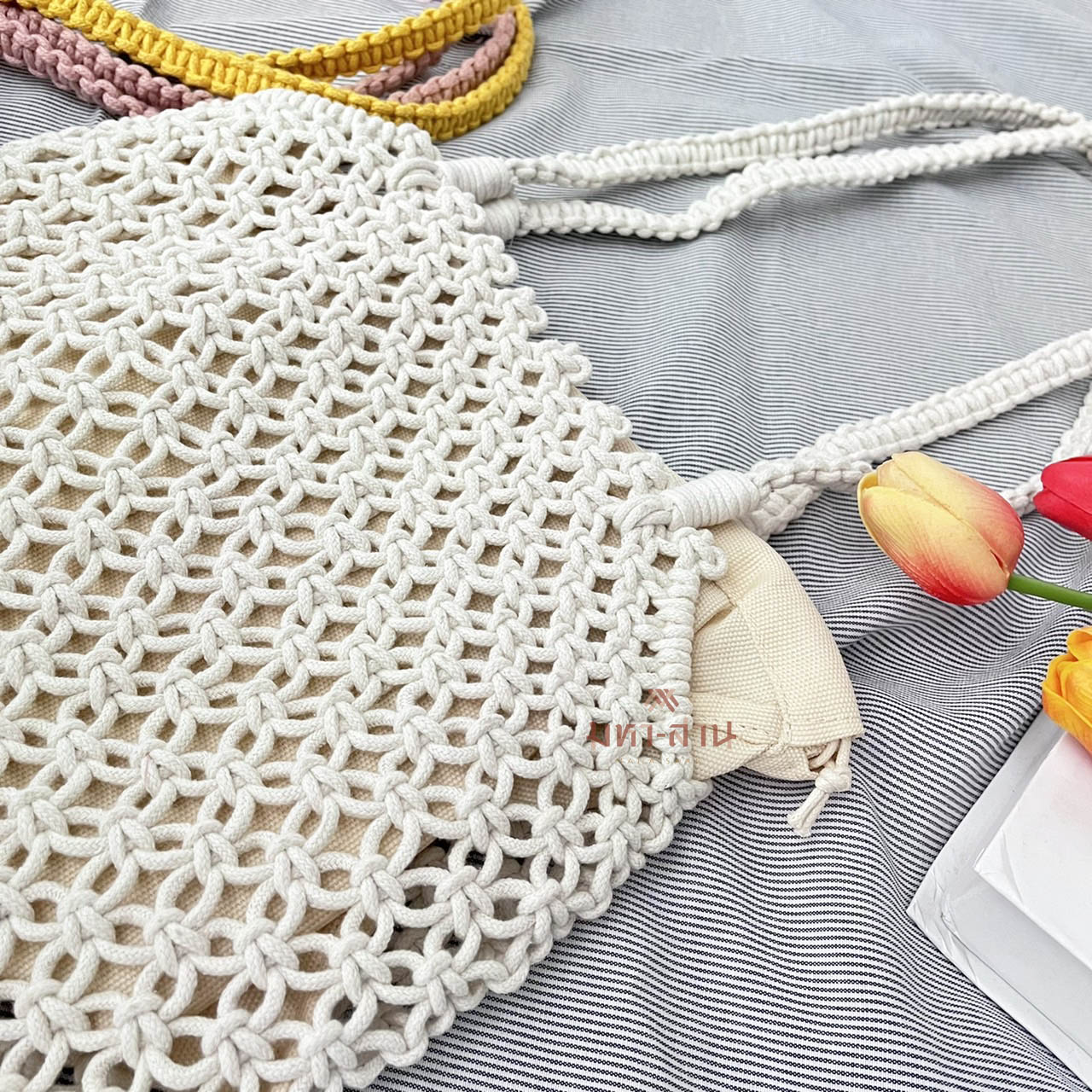 กระเป๋าสะพายข้าง กระเป๋าถัก กระเป๋าไปทะเล กระเป๋าเกาหลี 💞