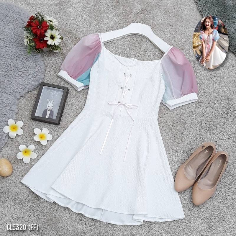 เดรสแขนตุ๊กตาพาสเทล