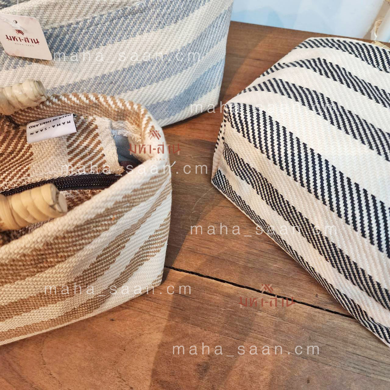 กระเป๋าผ้า หูหวาย คละแบบ สั่งผลิตติดแบรนด์ลูกค้าได้ 🎁