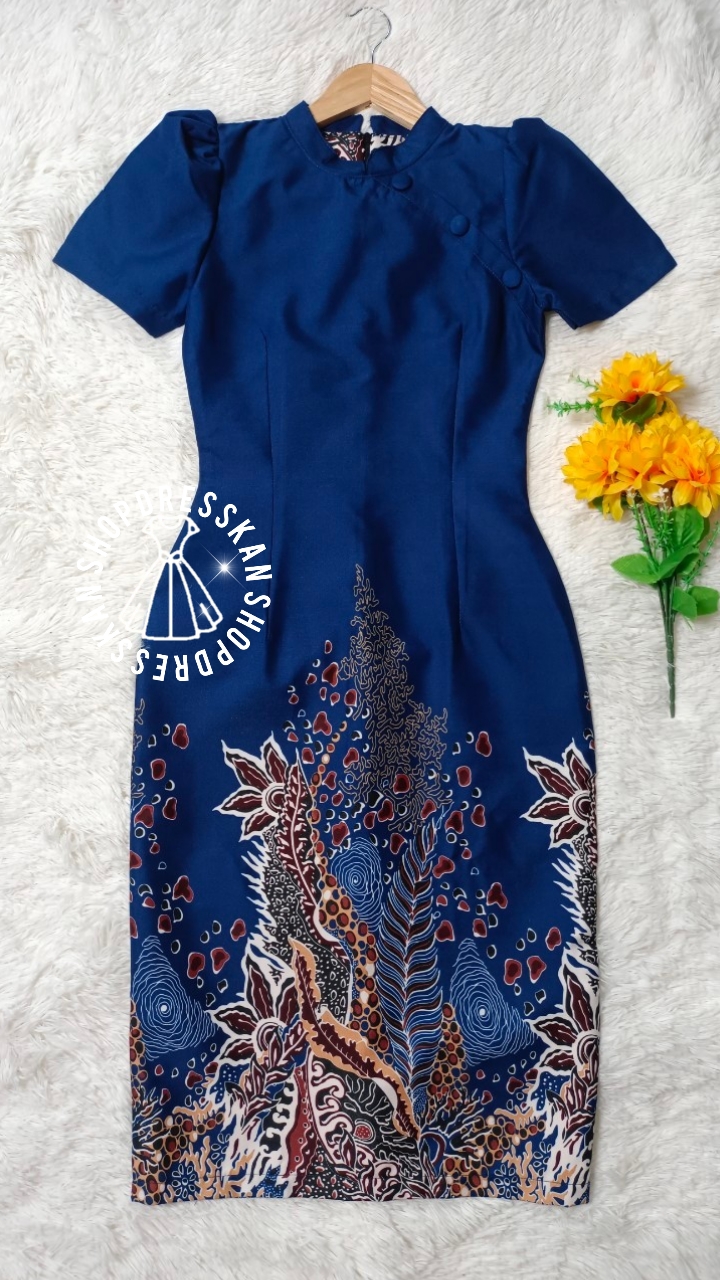 ✔️พร้อมส่ง : [ S-M-L-XL-2XL-3XL] :: ชุดเดรสผ้าคอตตอนลายเชิง ทรงสวย ซิปซ่อนหลัง งานอัดกาวทั้งชุด ผ้าเนื้อดีสีสด ลายคมชัด ใส่สบายไม่ร้อน สำเนา