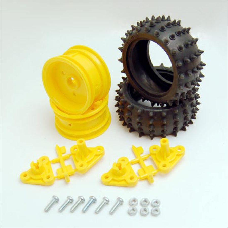ล้อยางแบบมีปุ่มหนามปลายมน (Tamiya Spike Tire Set (1 คู่): 70194)