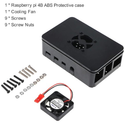 เคส ABS พร้อมพัดลมสำหรับ Raspberry Pi 4 (Raspberry Pi 4 Case with Fan) Pi4 Case with Fan