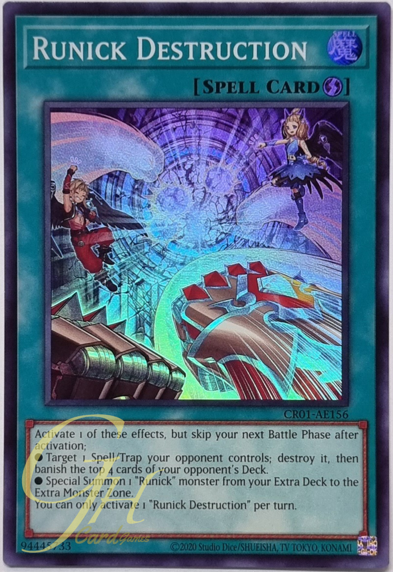 Yugioh [CR01-AE156] Runick Destruction (Super Rare)