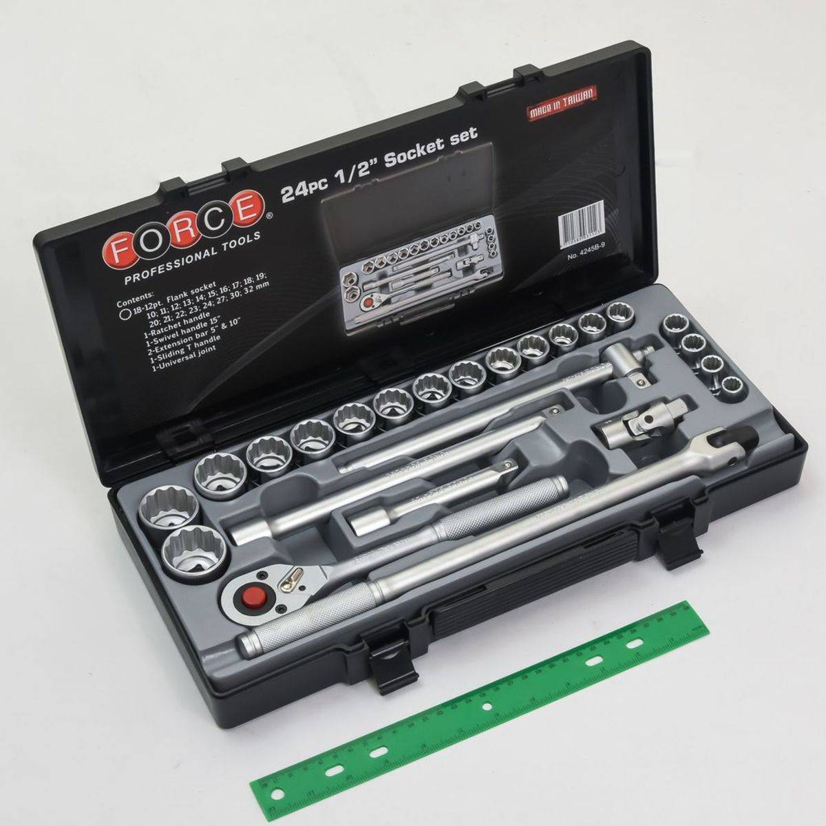 FORCE 4245B-9 ชุดลูกบ๊อกซ์ 12 PT.1/2" 24ชิ้น FORCE