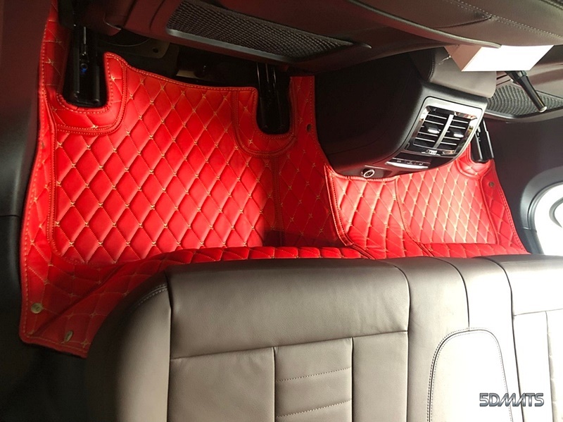 พรมปูพื้นรถยนต์6D BMW X4 F26 (2014-2018) รุ่น VIP สีแดง เต็มคัน