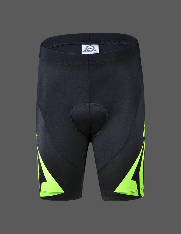 ชุดจักรยานเด็กแขนสั้นขาสั้น CheJi (02) สีเขียวดำ