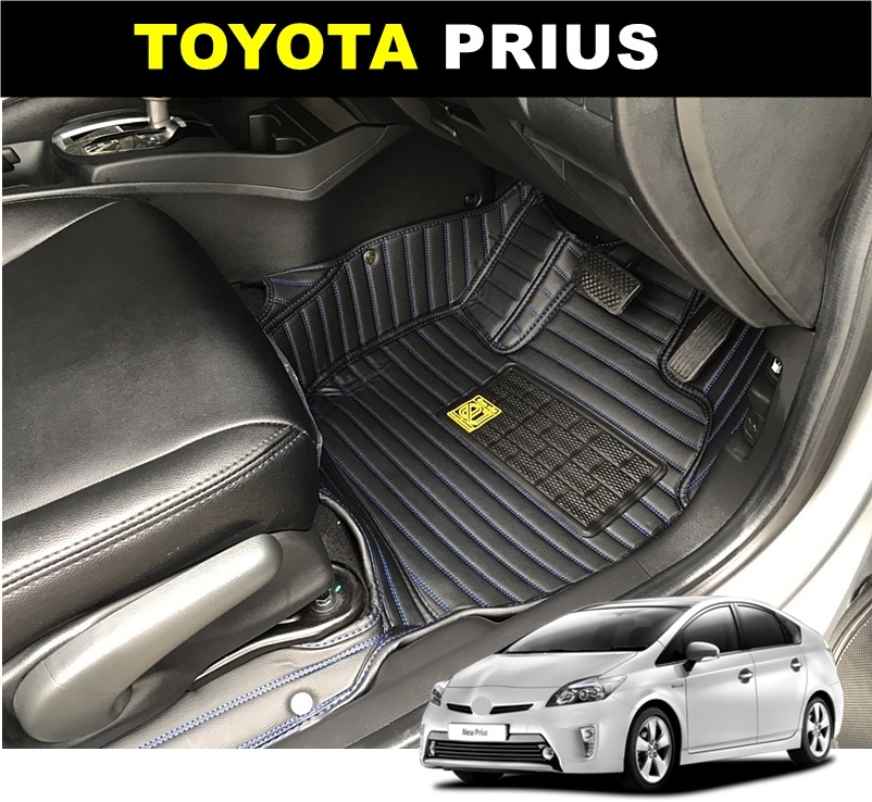 พรมปูพื้นรถยนต์ 5D TOYOTA PRIUS พรมหนังลายตรง เข้ารูป 3ชิ้น(เเจ้งสีในเเชทได้นะคะ)