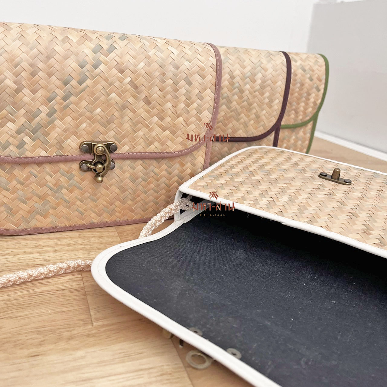 กระเป๋าสาน กระเป๋ามินิมอล กระเป๋าเกาหลี กระเป๋าสะพาย กระเป๋าไปคาเฟ่ 🤎