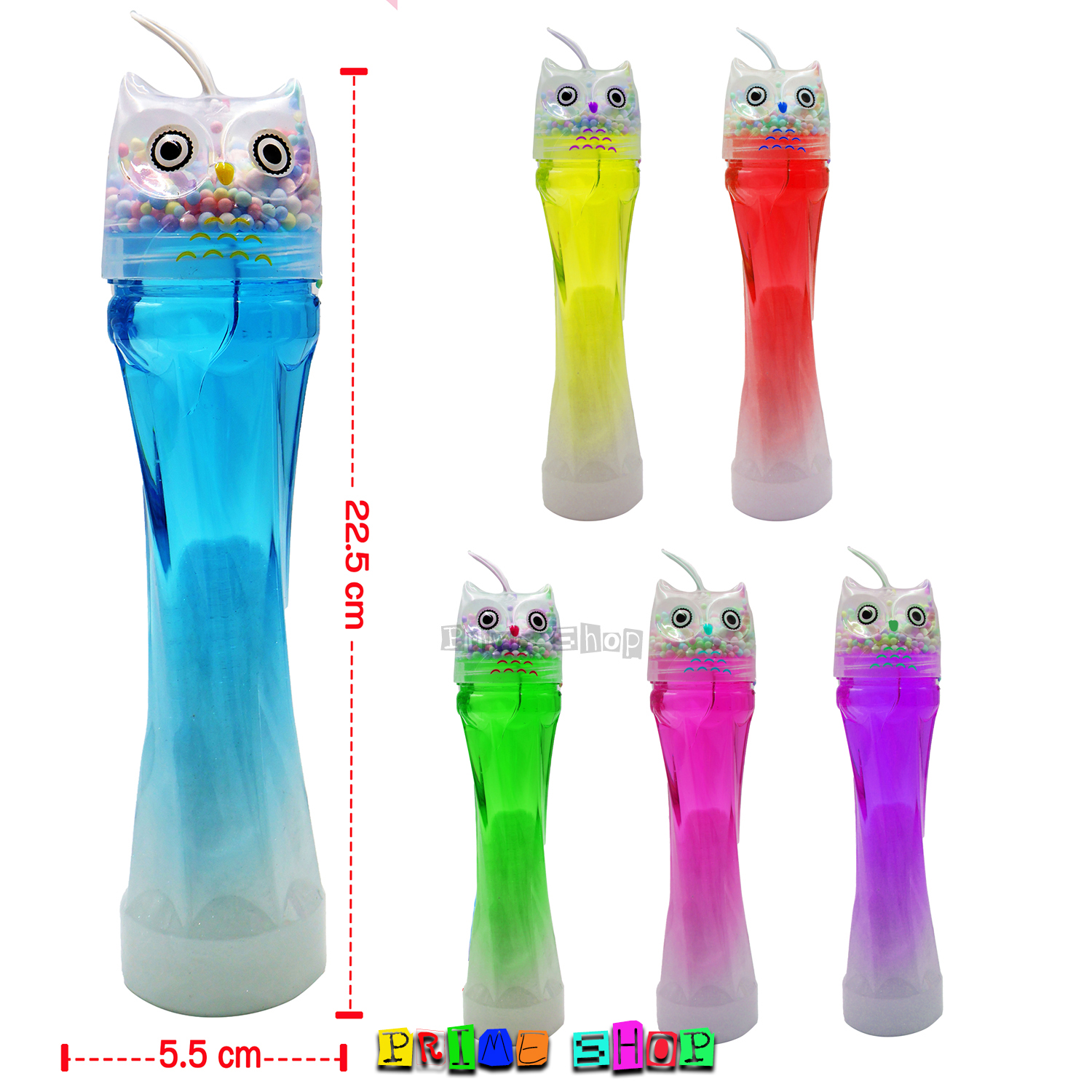 สไลม์คริสตัล แบบขวด มีเม็ดโฟม