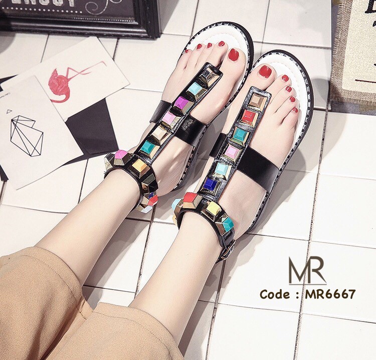 รองเท้าแตะรัดข้อ สไตล์เกาหลี