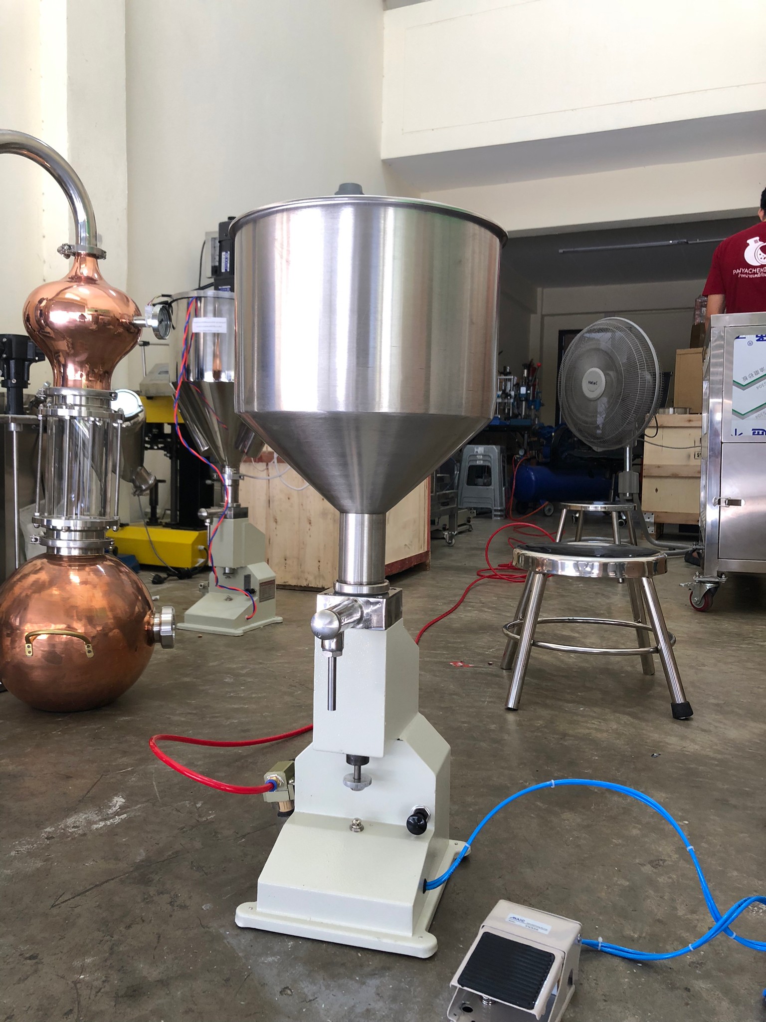 ✅(8593) เครื่องบรรจุครีมแบบปั้มลม 10กิโล (ต้องใช้ร่วมกับปั้มลม)A02 5-50ml